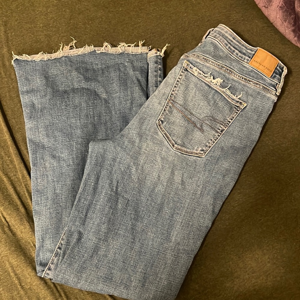 American eagle super high rise flare jeans sz 14